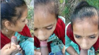 Seorang Wanita Punjabi Melakukan Oral Seks Di Luar Ruangan