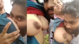 Cowok Mesum Hisap Payudara Pacarnya Saat Bercinta Di Luar Ruangan Ala India