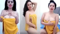 Kimaya Agata Bugil, Cuma Pake Handuk Kuning, Bikin Pengen Robek