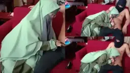 Jilbab Ijo Digebukin, Basah Kuyup, Nikmatnya Bikin Makin Tegang.
