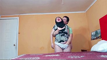 Wanita Berhijab Digebuk Dari Belakang Gaya Anjing.