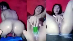 Imel Colmek Pake Timun Jumbo Sampe Muncrat-muncrat Basah Semua